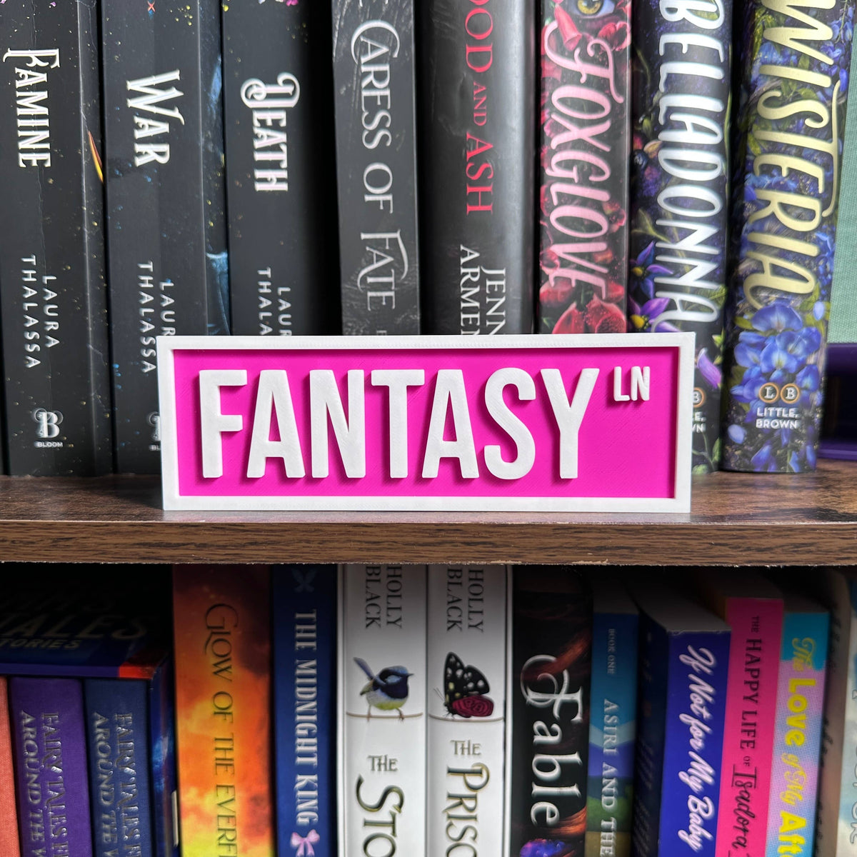 The Crafted Nook - Fantasy Street Sign | Bookshelf Decor: Purple