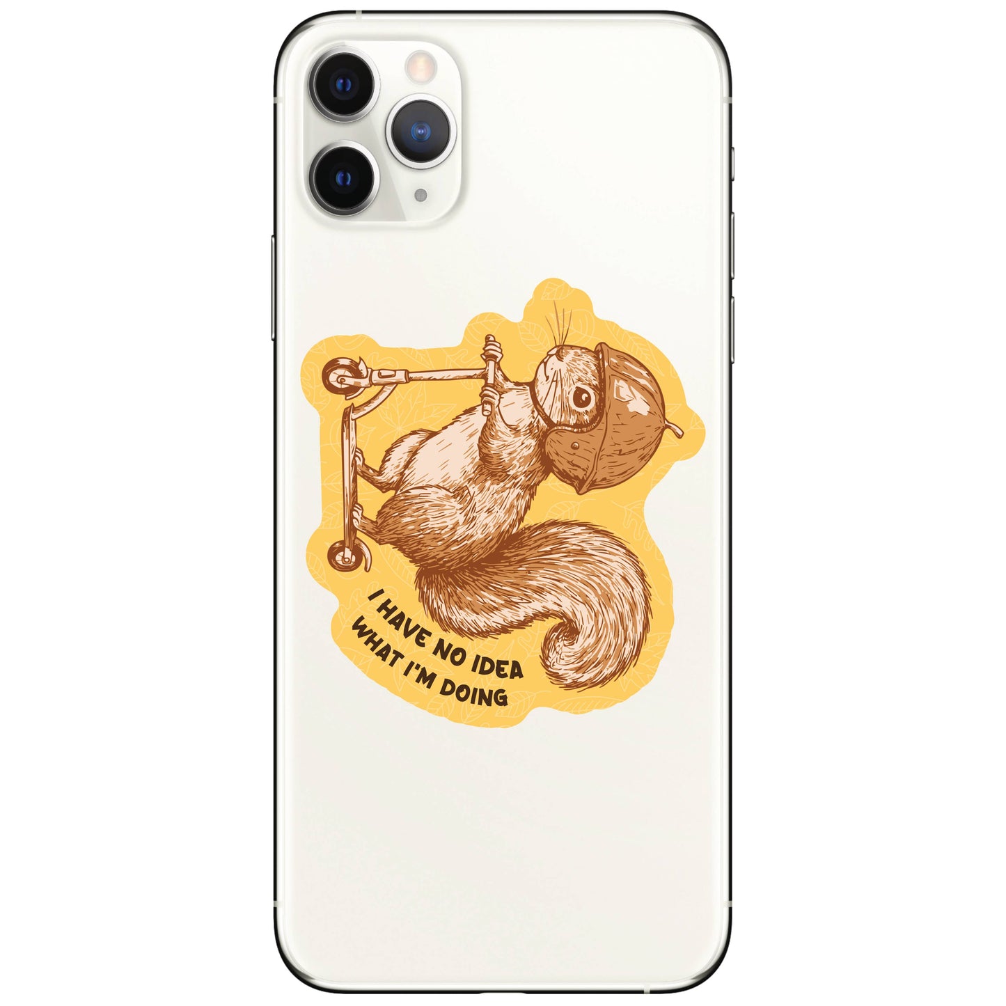 Juju and Moxie - Funny Squirrel No Idea Scooter High Quality Vinyl Sticker