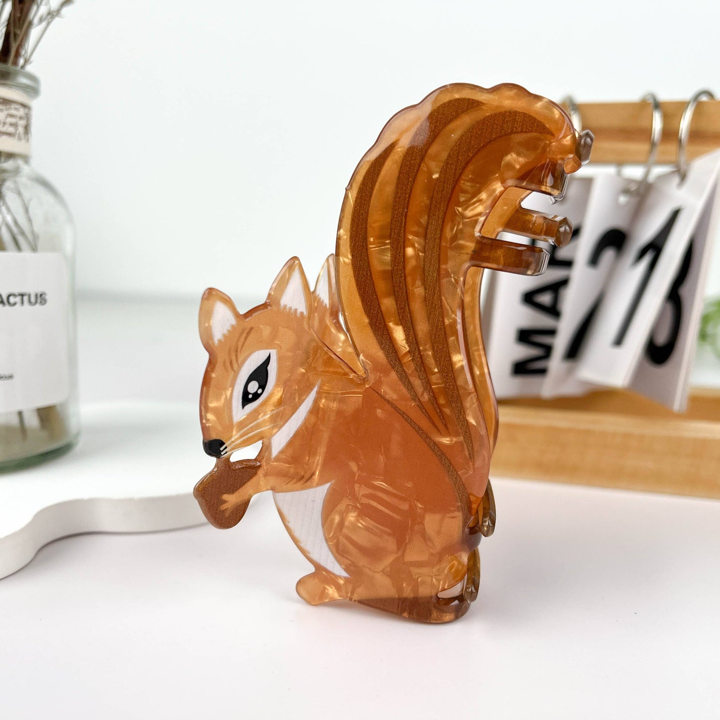 mildstyles - Squirrel Pony Leaf Bush Hair Clip: Squirrel