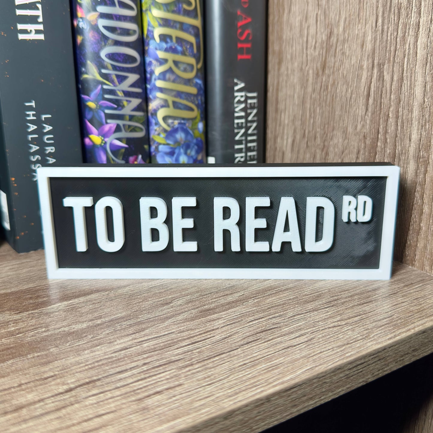 The Crafted Nook - To Be Read Street Sign | Bookshelf Decor: Red