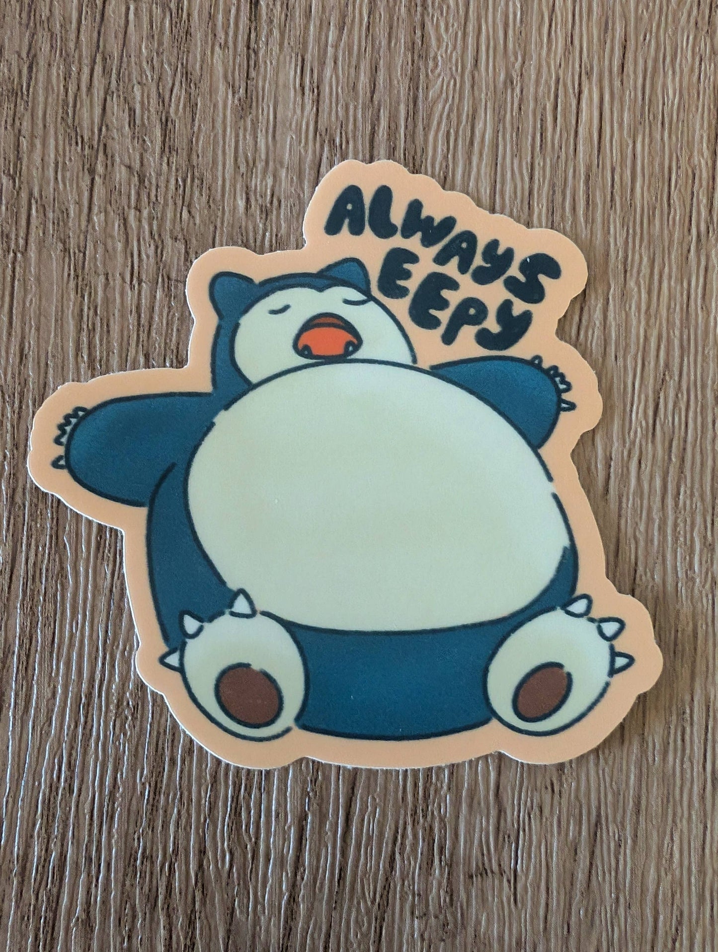 Sadsquatch - Eepy Snorlax - Cute Pokémon Nintendo Game Vinyl Sticker