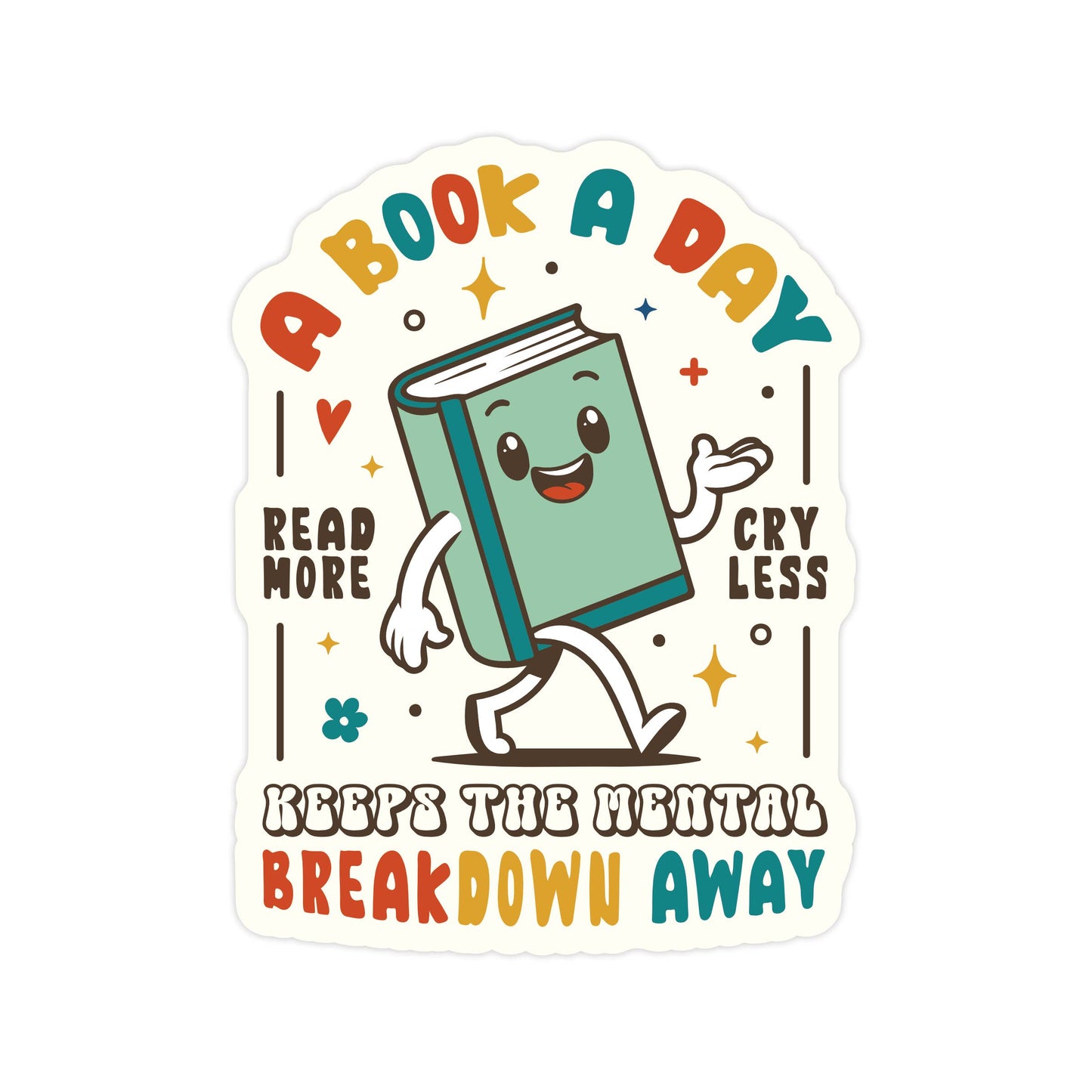 Juju and Moxie - Book Read Mental Health Funny High Quality Vinyl Sticker