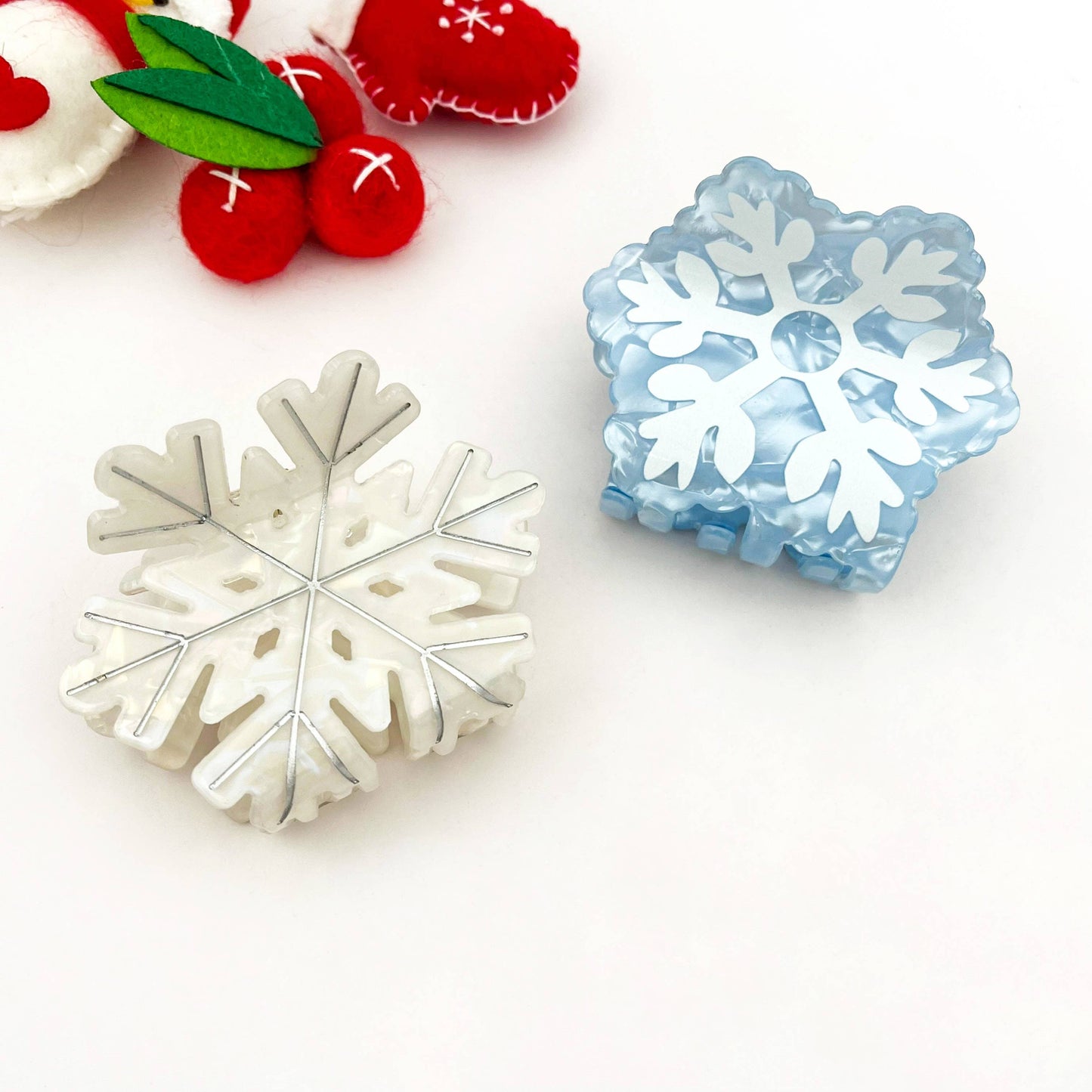 mildstyles - Christmas Festive Acrylic Printed Hair Claw: F