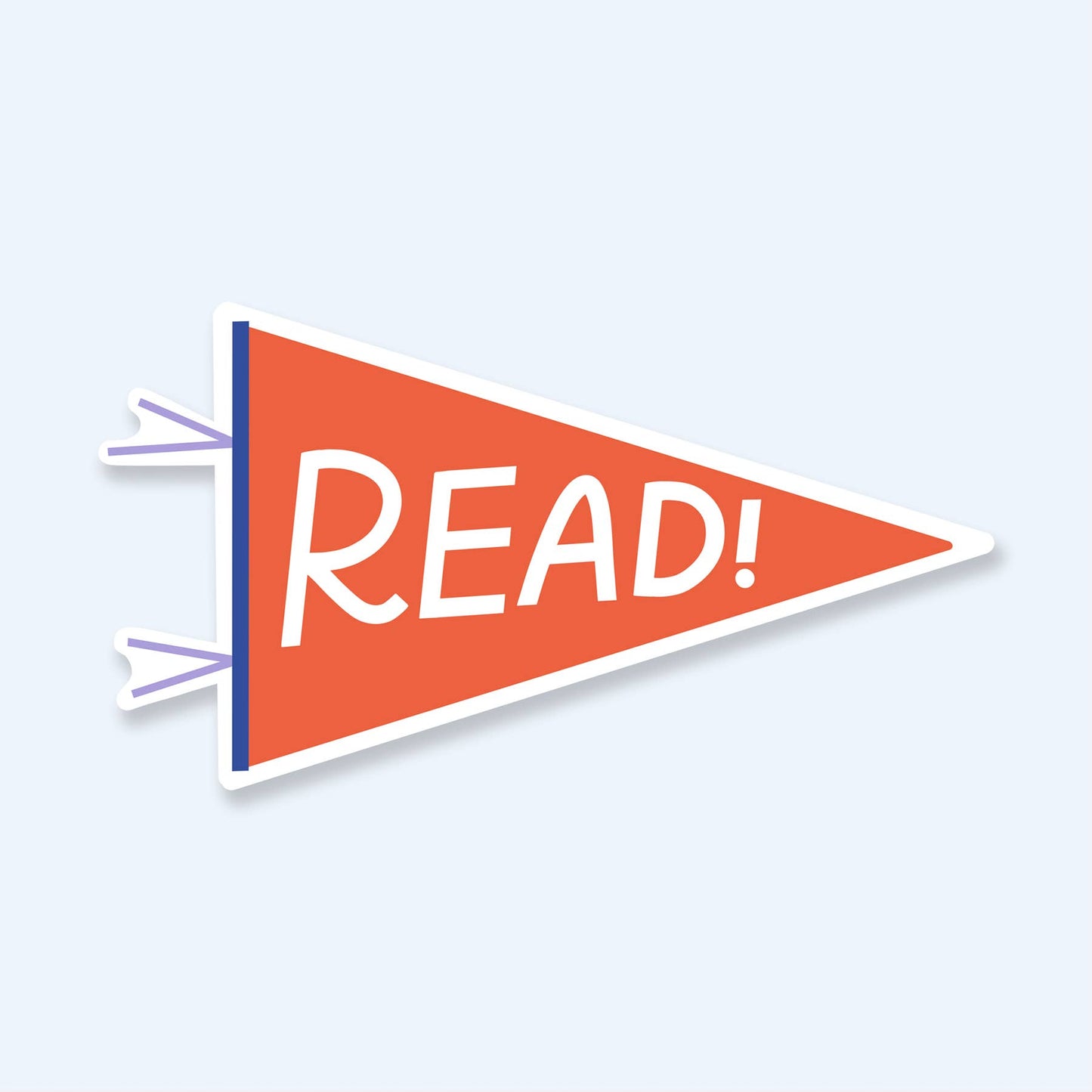 Just Follow Your Art - Read Pennant Sticker | Reading Stickers, Book Theme Gifts
