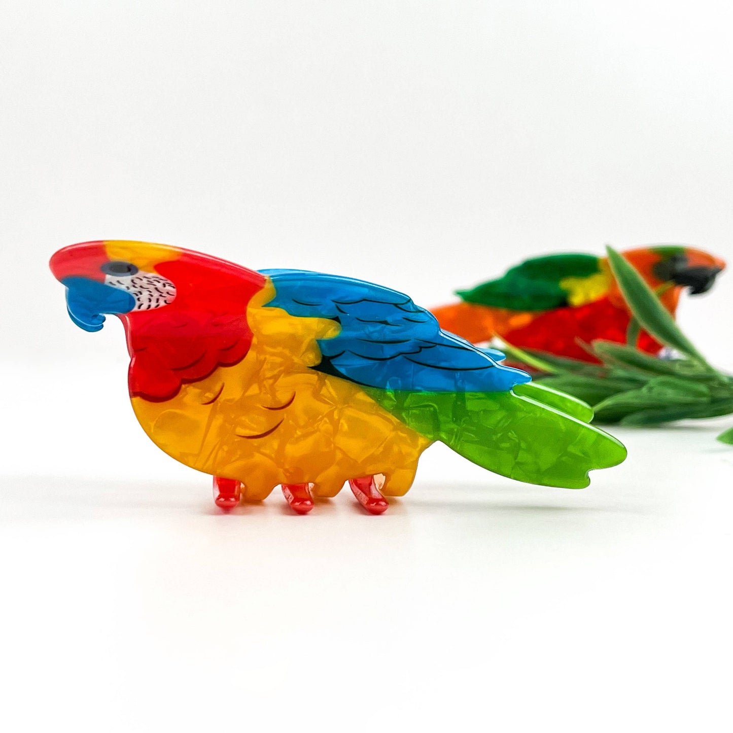 mildstyles - Colorful Cartoon Bird Acrylic Hair Claw – Cute Design: B