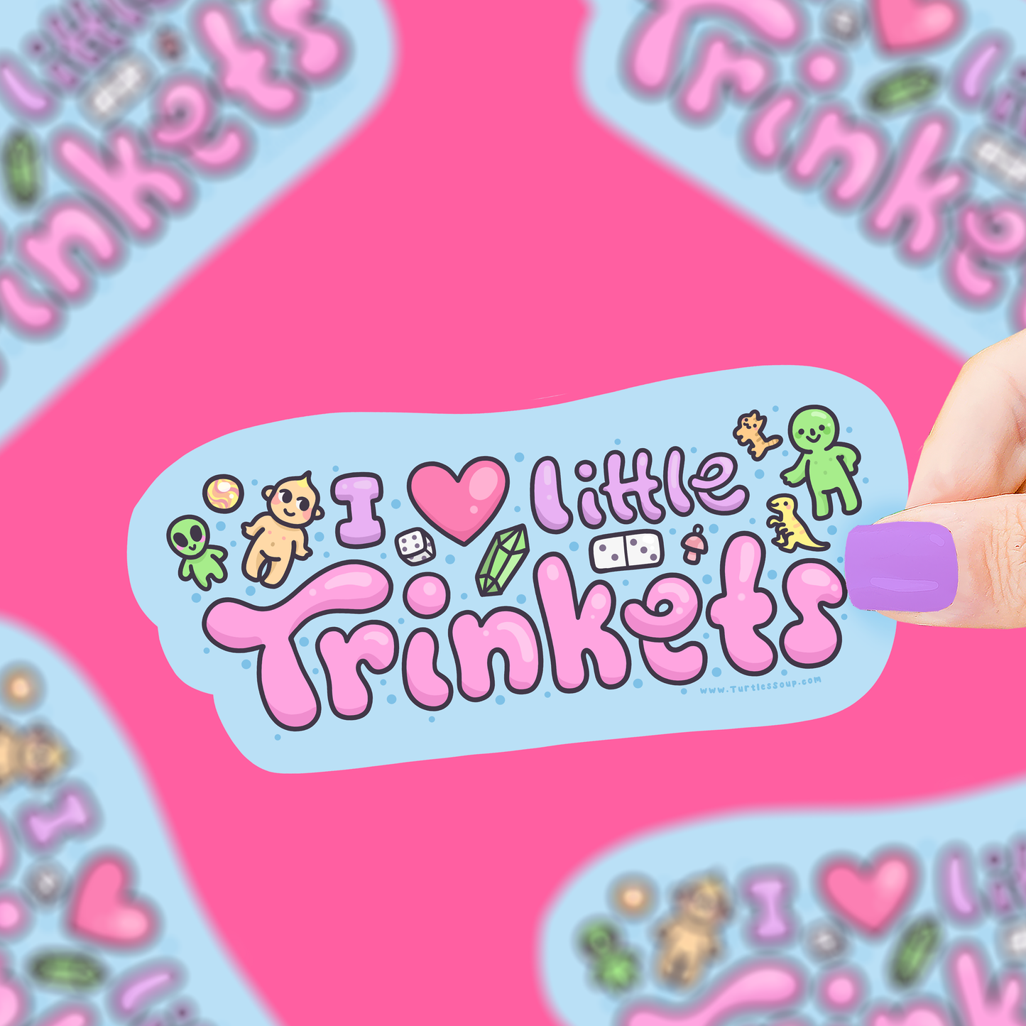 Turtle's Soup - I Heart Little Trinkets, Cute, Collector, Vinyl Sticker
