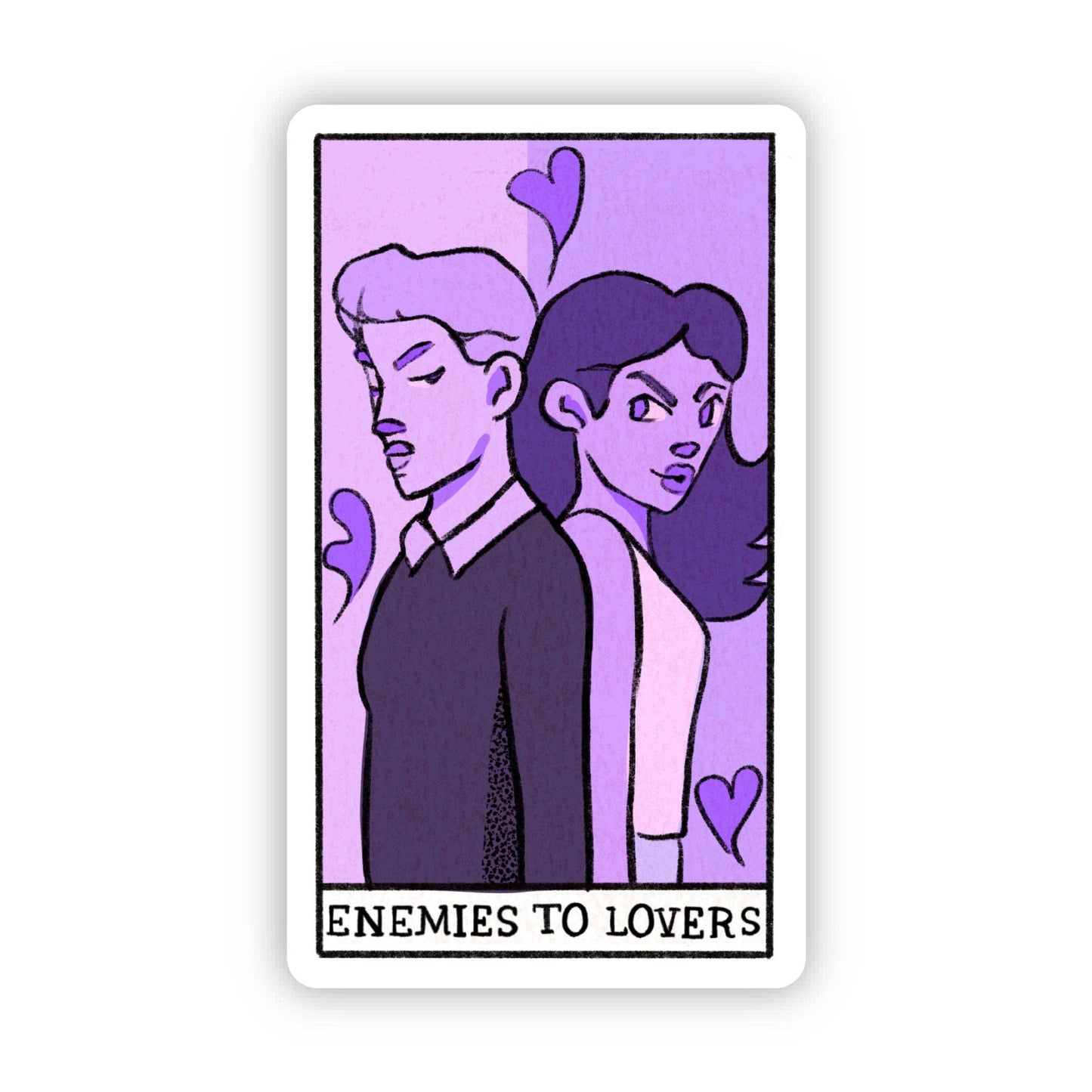 Big Moods - "Enemies To Lovers" Book Tarot Card Sticker