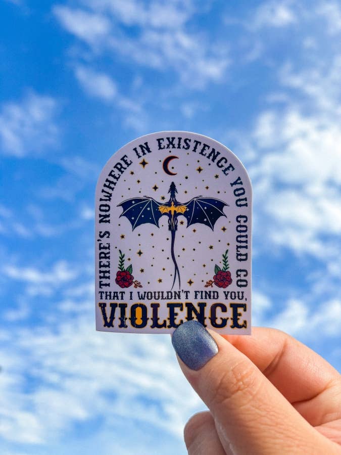 Furever Booked - Violence Fourth Wing Sticker