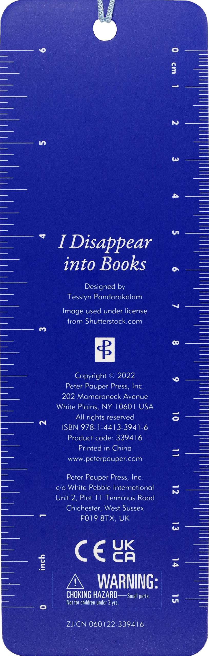 Peter Pauper Press - I Disappear into Books Beaded Bookmark