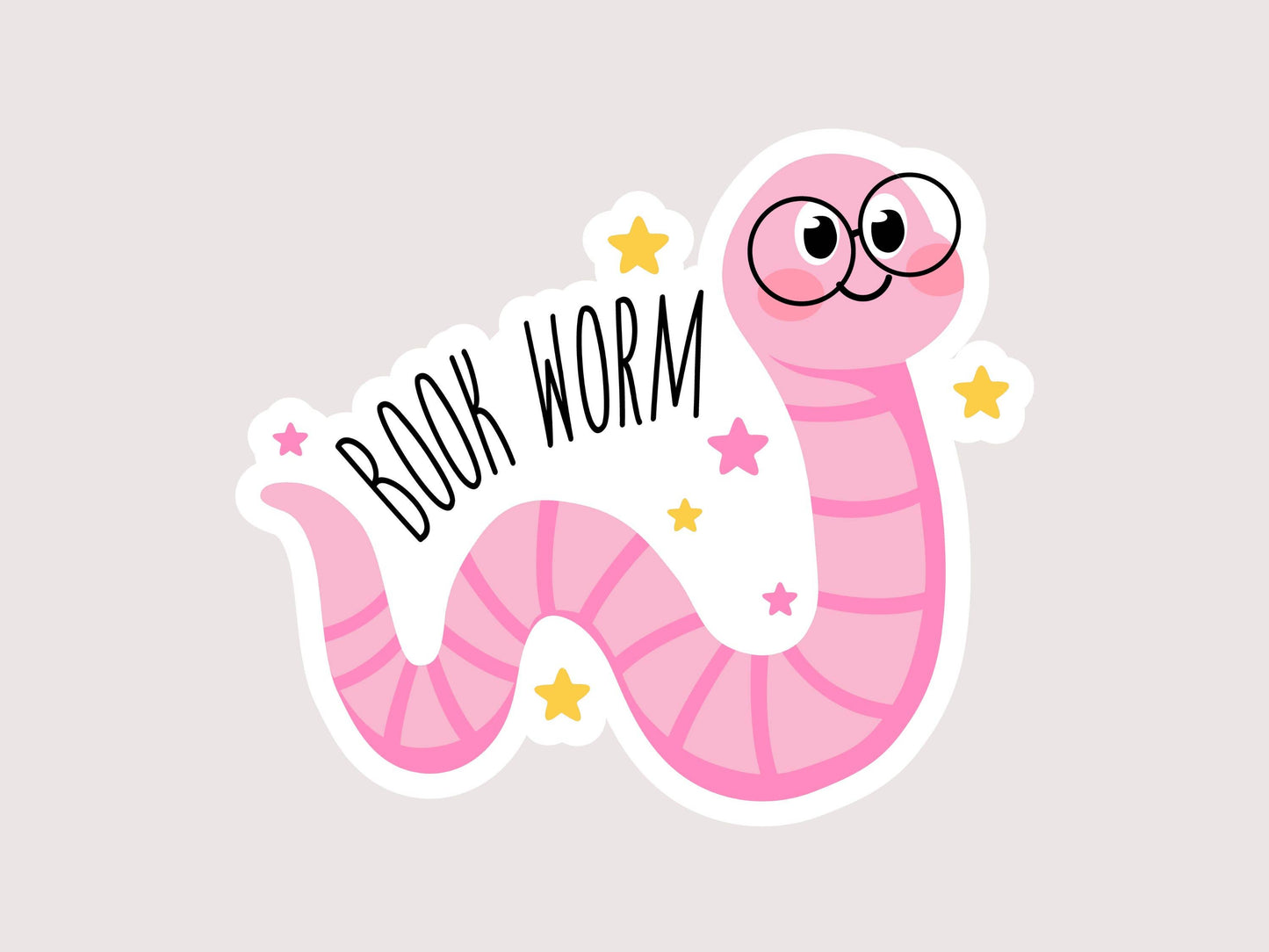 The Corner Shop - Book Worm Sticker