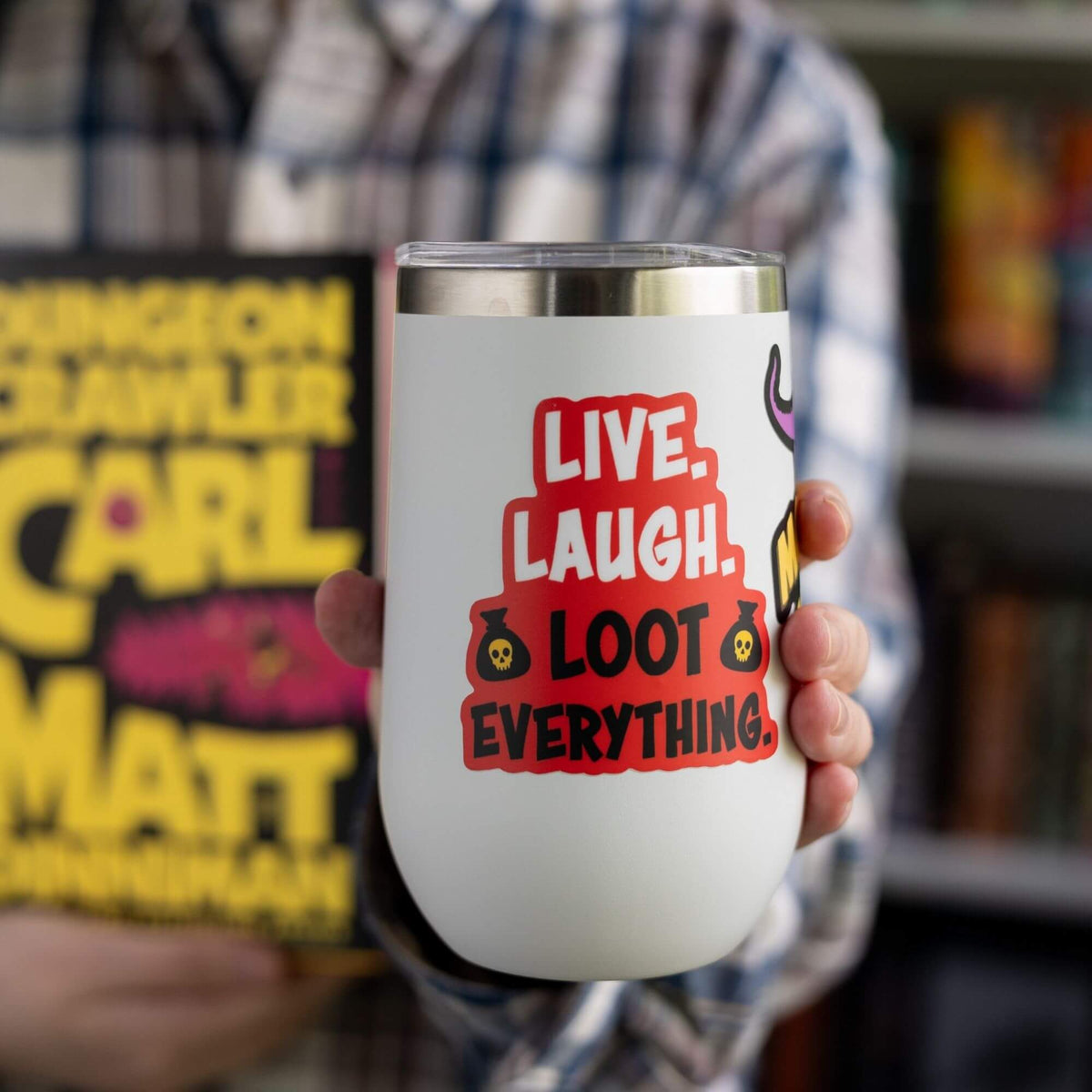 Kingdom of Threads - Live, Laugh, Loot Everything Sticker | Dungeon Crawler Carl