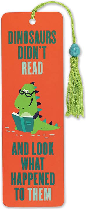 Peter Pauper Press - Dinosaurs Didn’t Read Beaded Bookmark