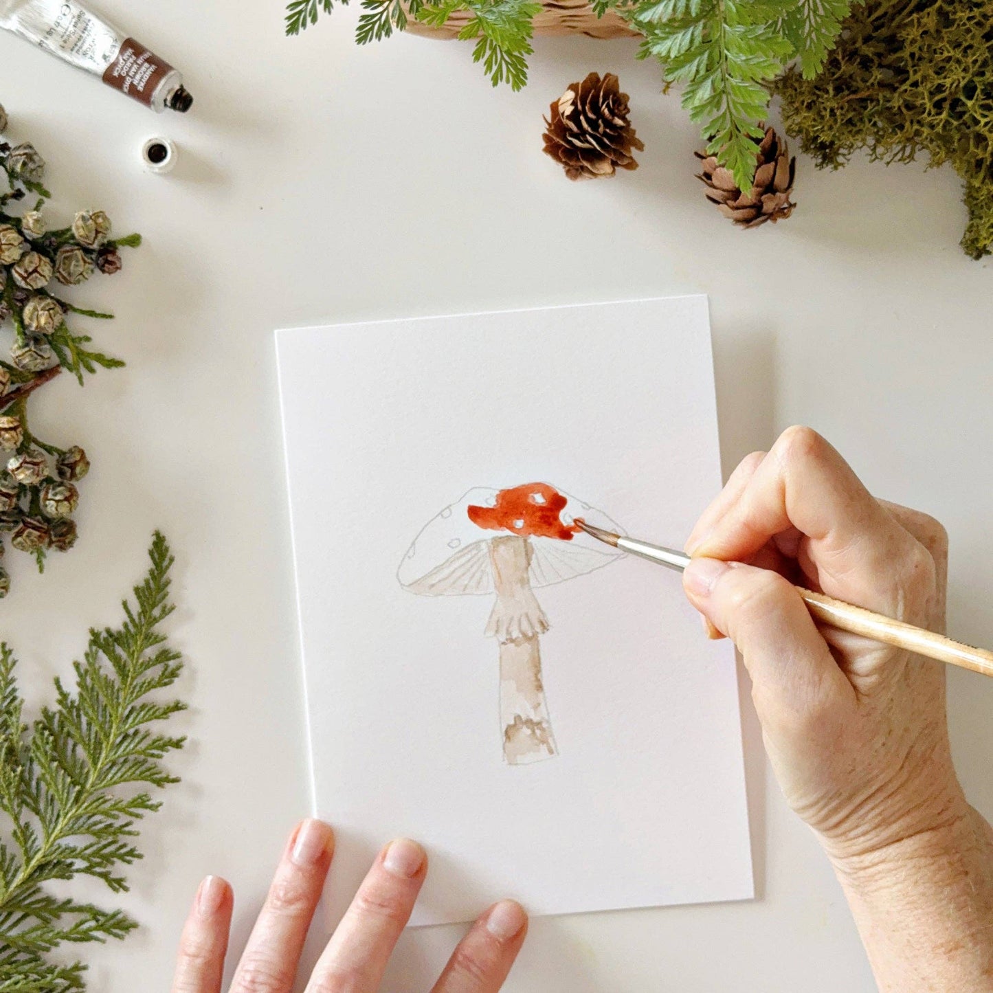 emily lex studio - Mushrooms paintable notecards