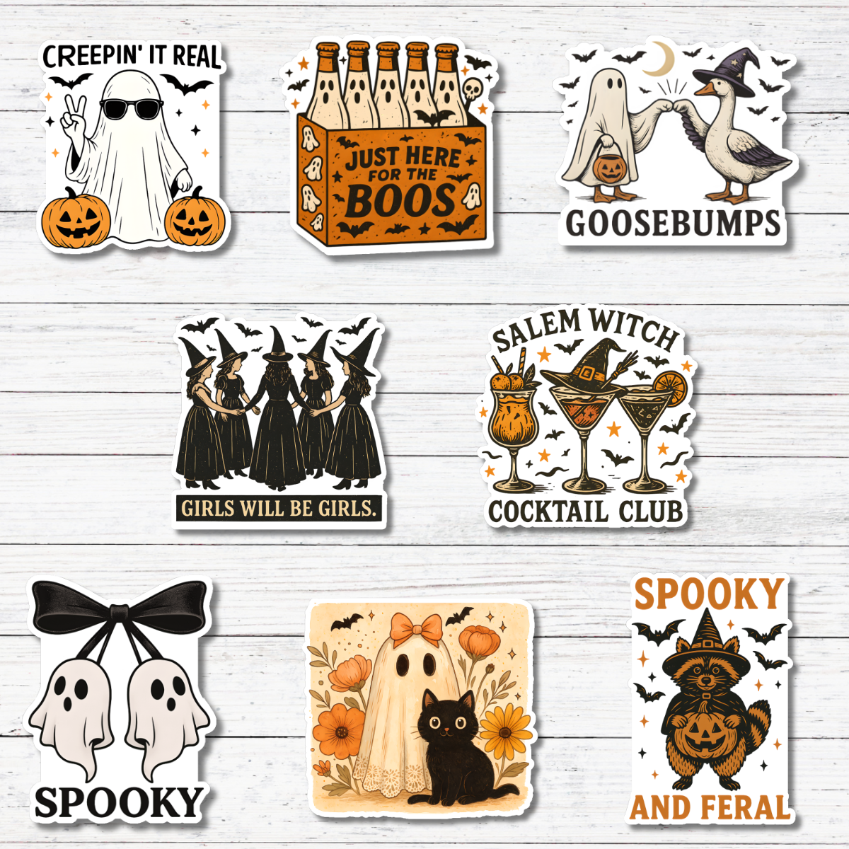 Oily Graphic Creations - Ghost Goosebumps- Retro Halloween Sticker/Magnet: Glossy Vinyl