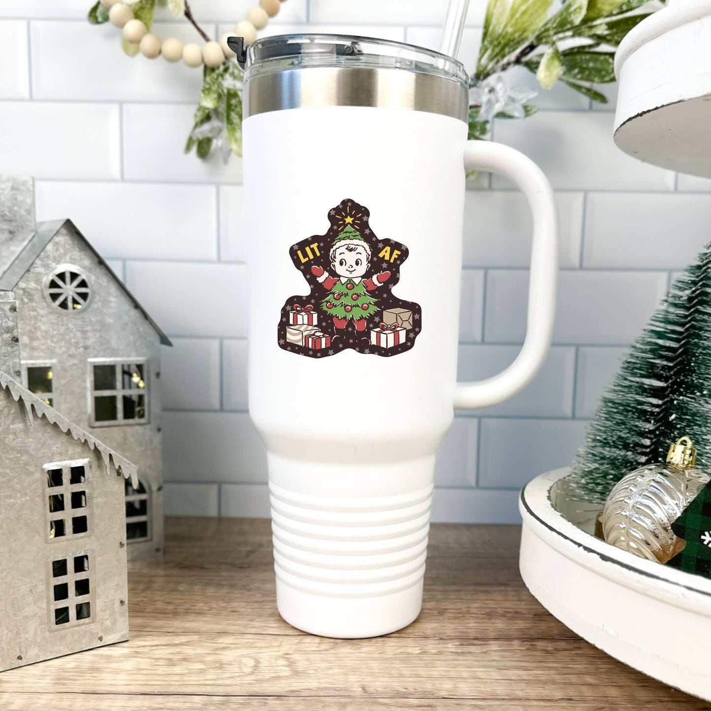Juju and Moxie - Holiday Christmas Elf Decoration High Quality Vinyl Sticker