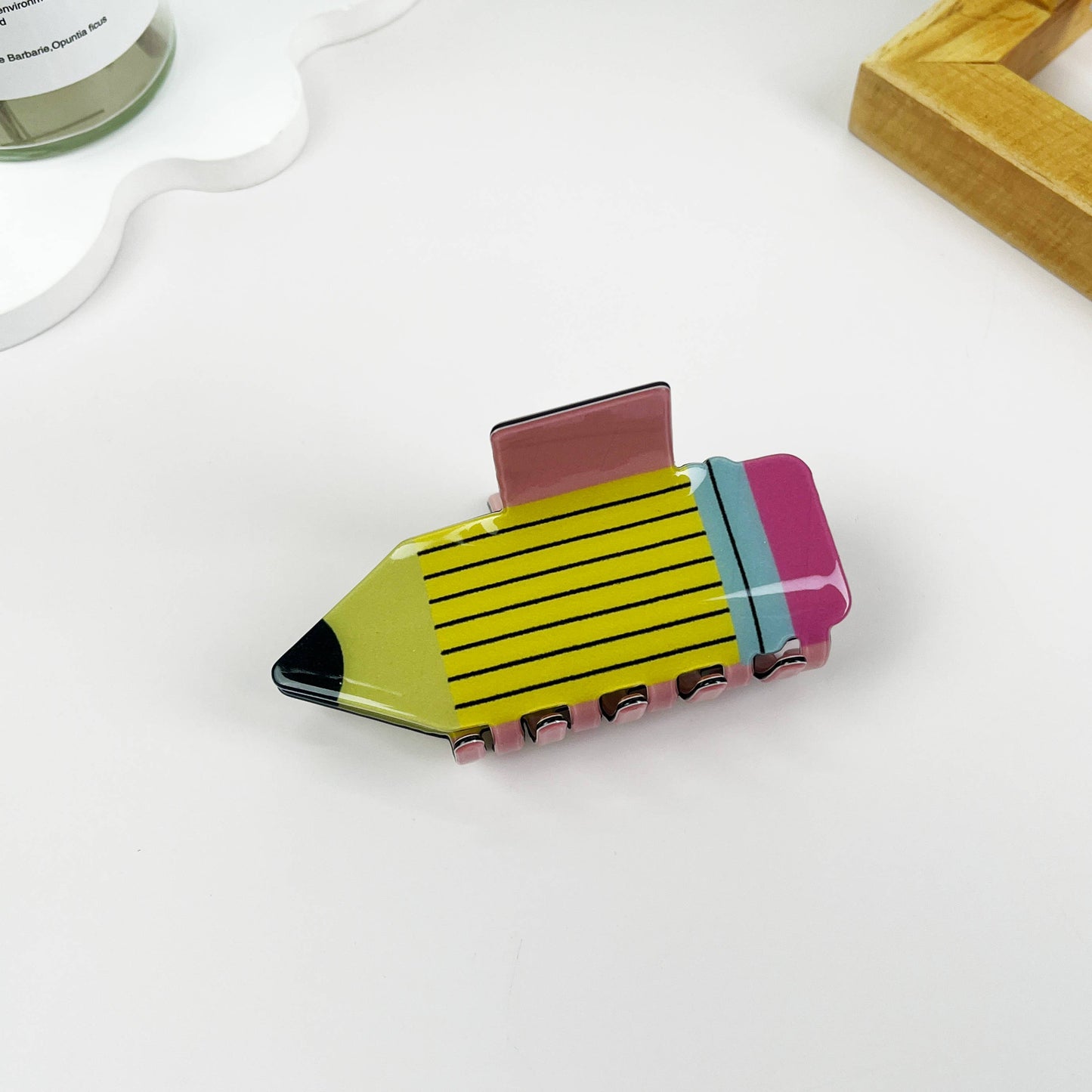 mildstyles - Sunflower Leopard Stripe Pencil Hair Claw Clip: C