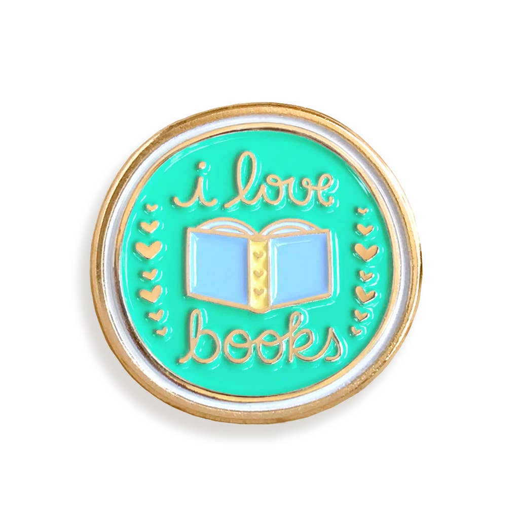 Night Owl Paper Goods - Love Books Enamel Pin