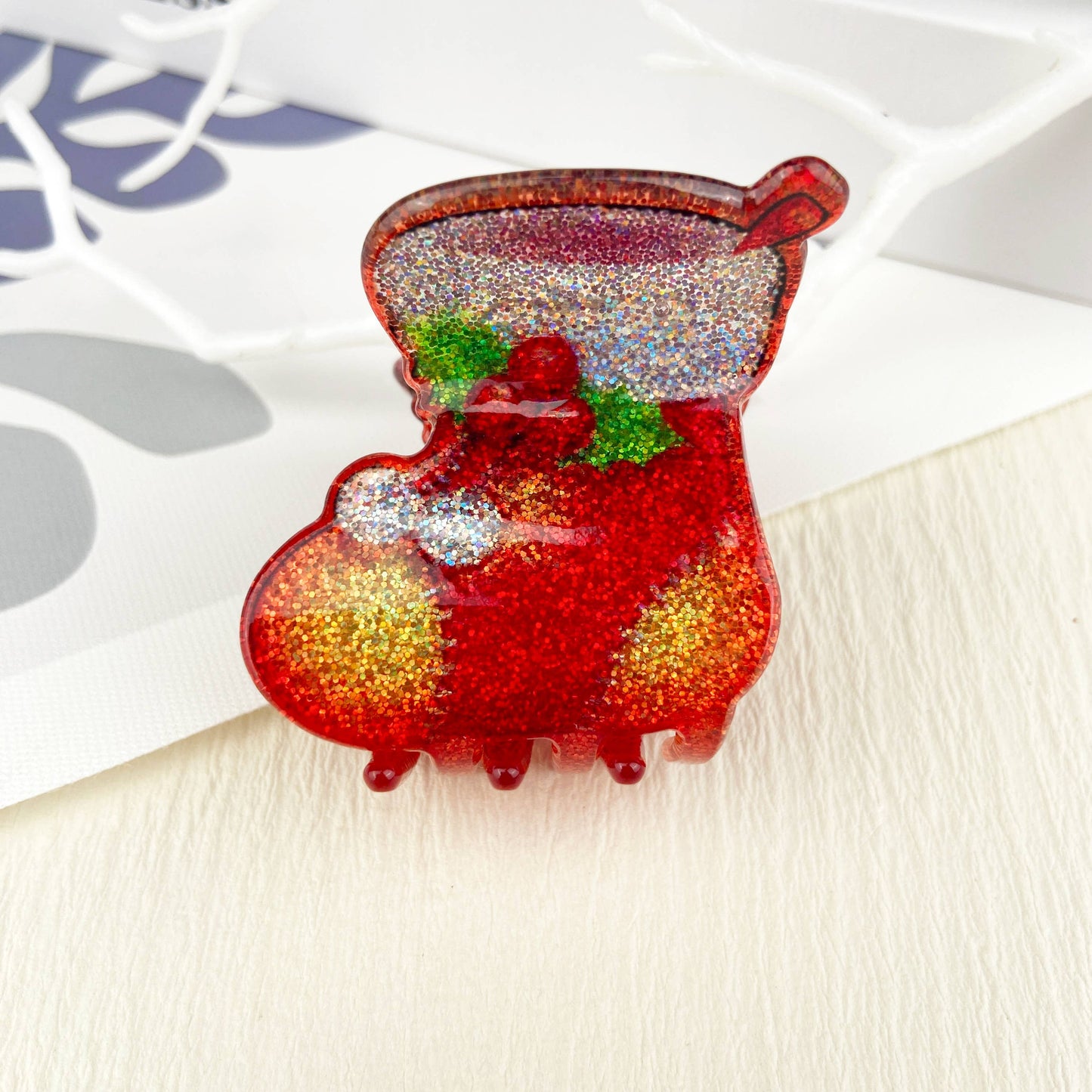 mildstyles - Christmas tree hair claw clip: Snowflake