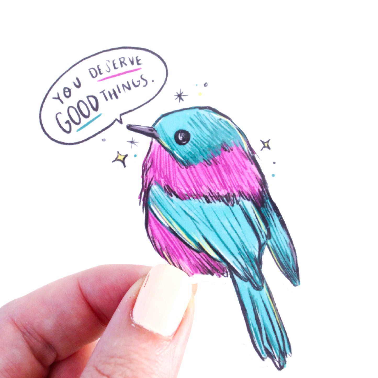 Amy Hartelust Art and Illustration - Bird of Affirmation Vinyl Sticker