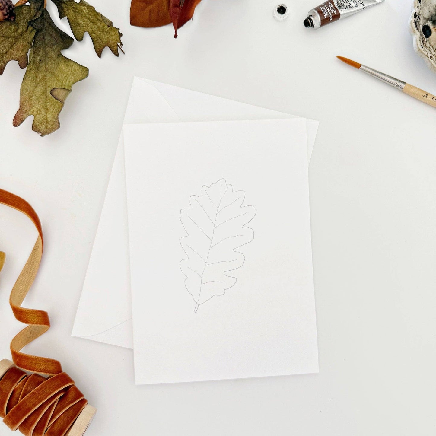 emily lex studio - Fall leaves paintable notecards