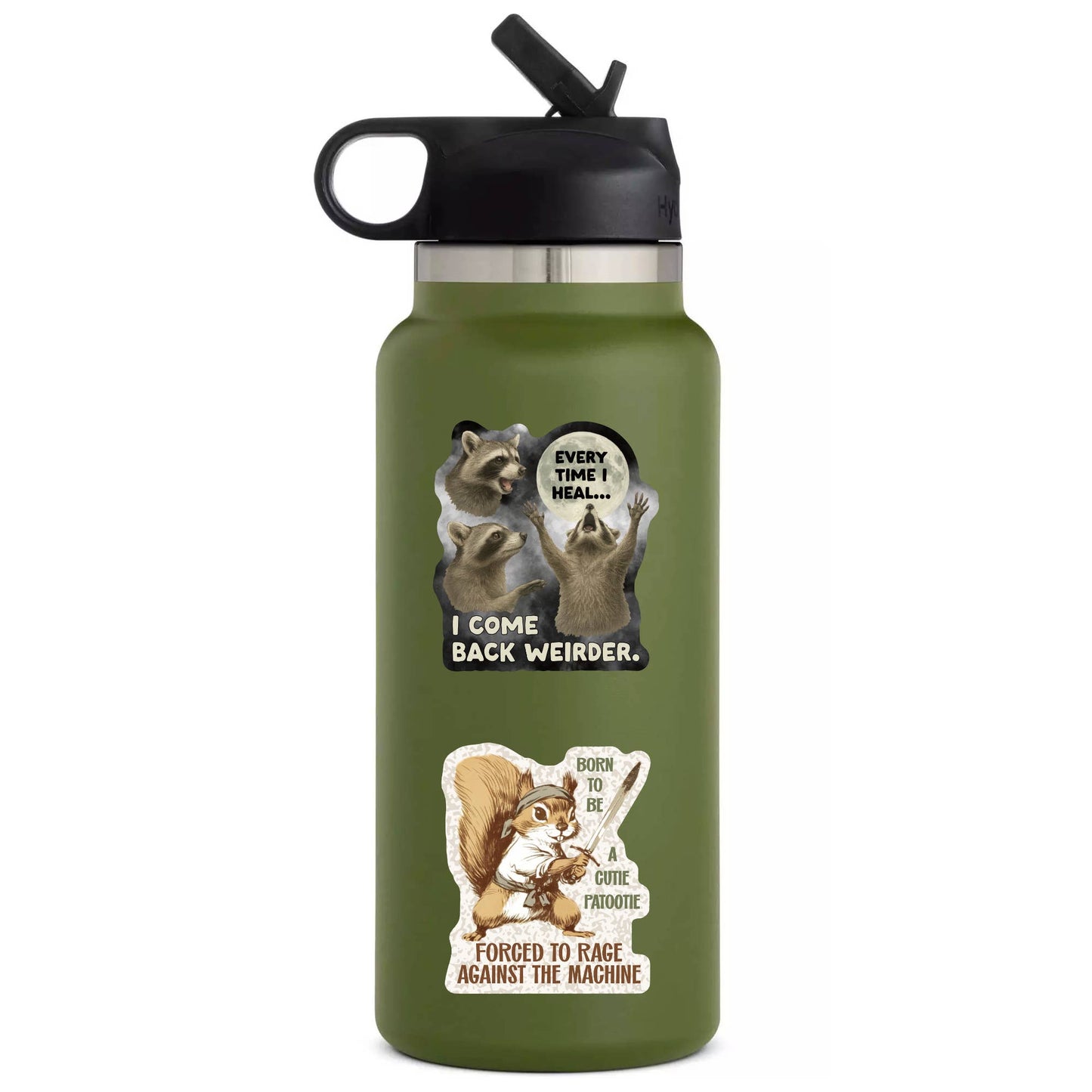 Juju and Moxie - Funny Squirrel Cute Rage Fight High Quality Vinyl Sticker