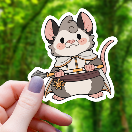 Mimic Gaming Co - Opossum Cleric TTRPG Class Sticker-3"