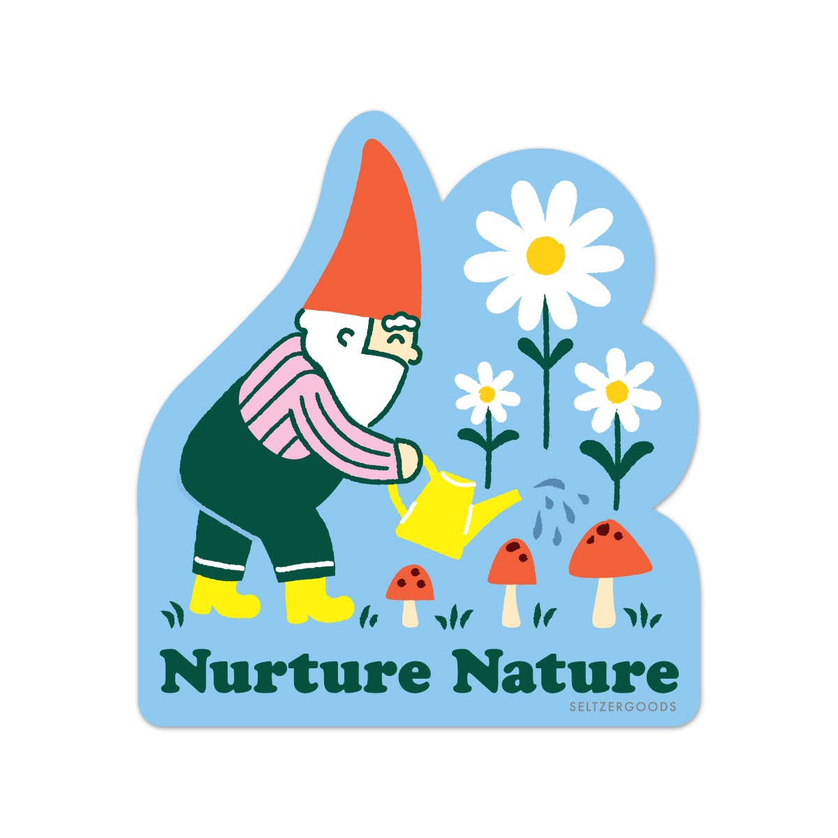 Seltzer Goods - Daisy Gnome Sticker