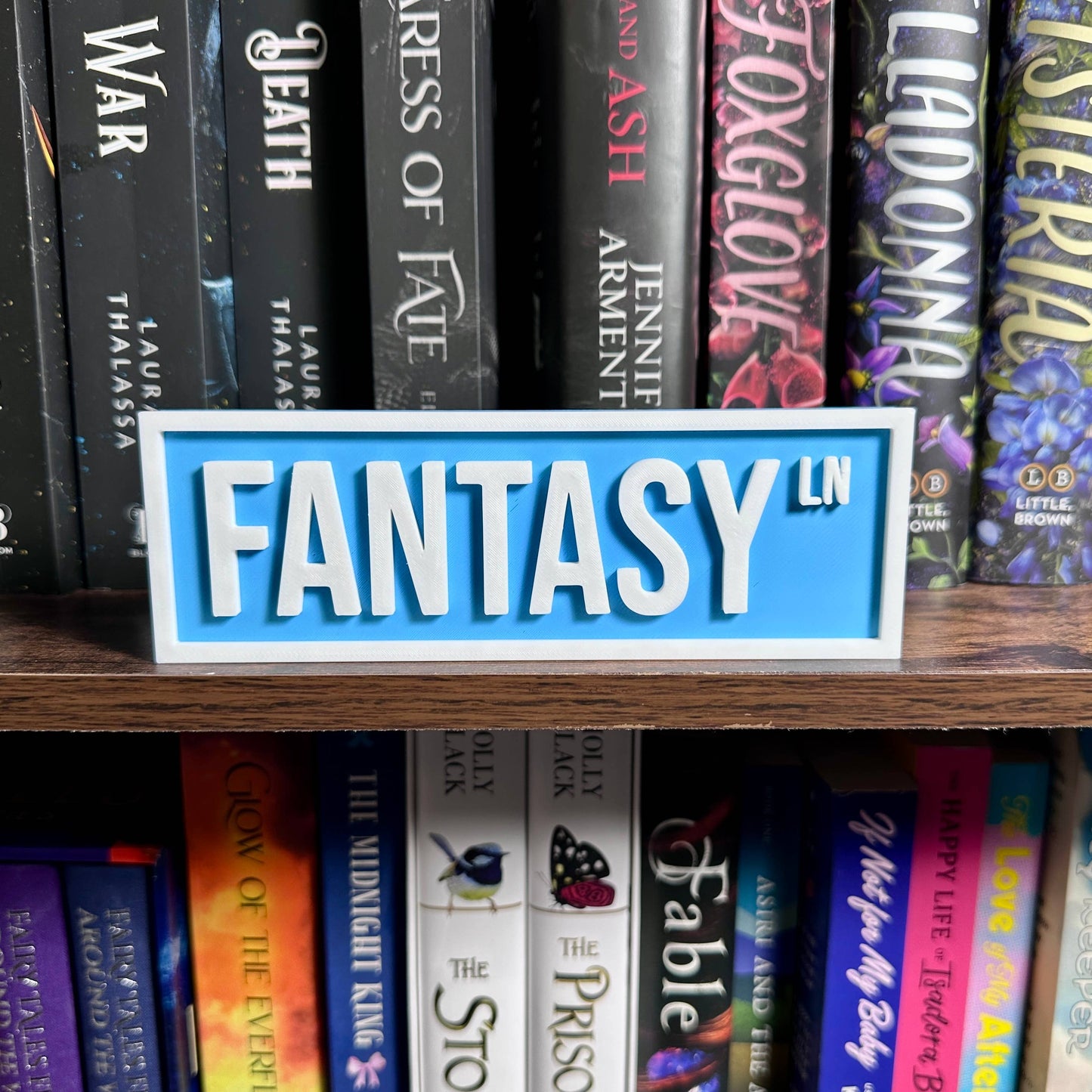 The Crafted Nook - Fantasy Street Sign | Bookshelf Decor: Lilac Purple