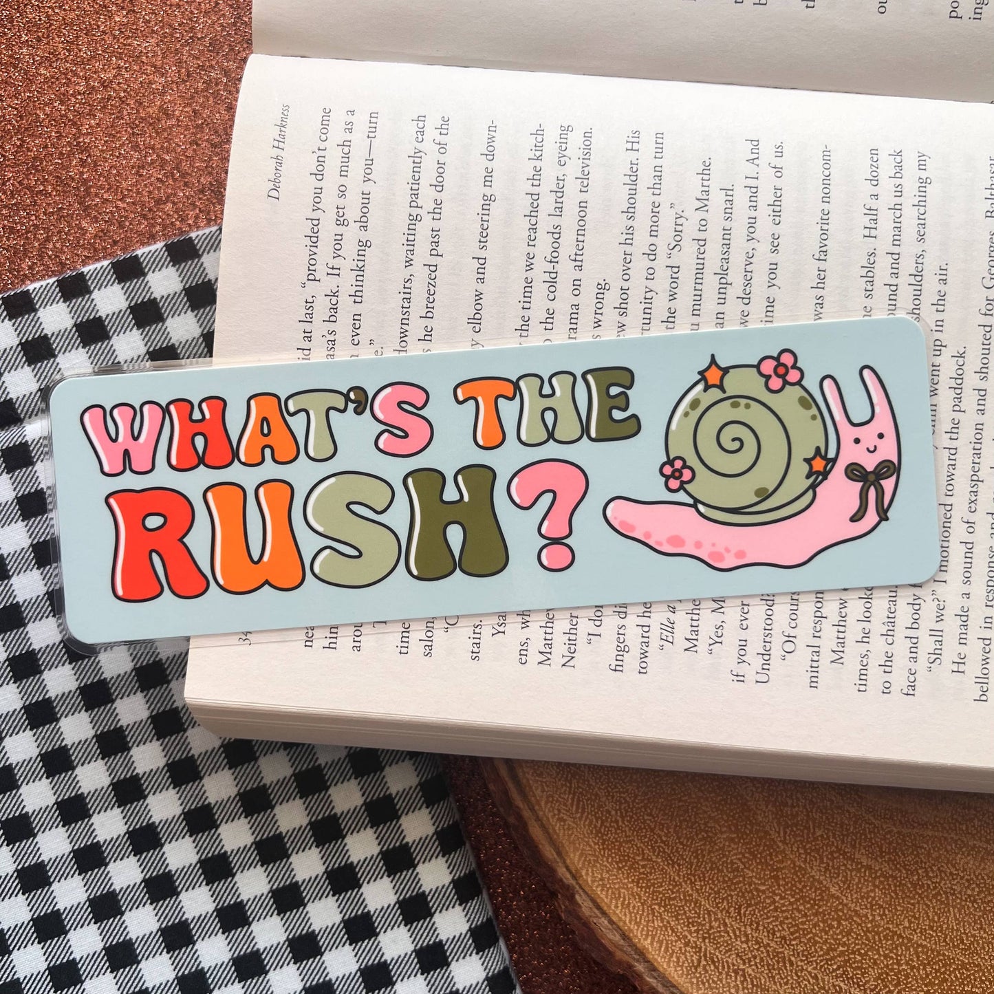 Cozy Reads Shop - What's The Rush Bookmarks: Snail / Tassel