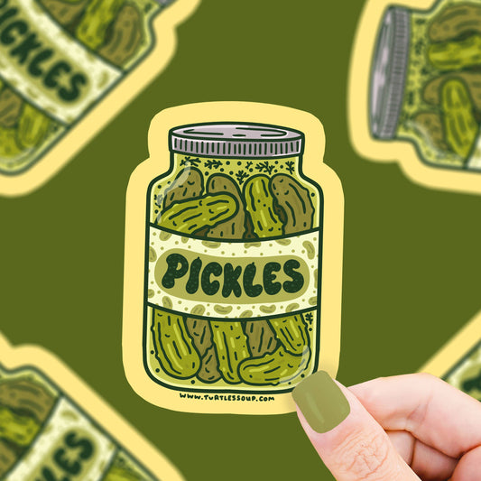 Turtle's Soup - Pickle Jar Vinyl Sticker