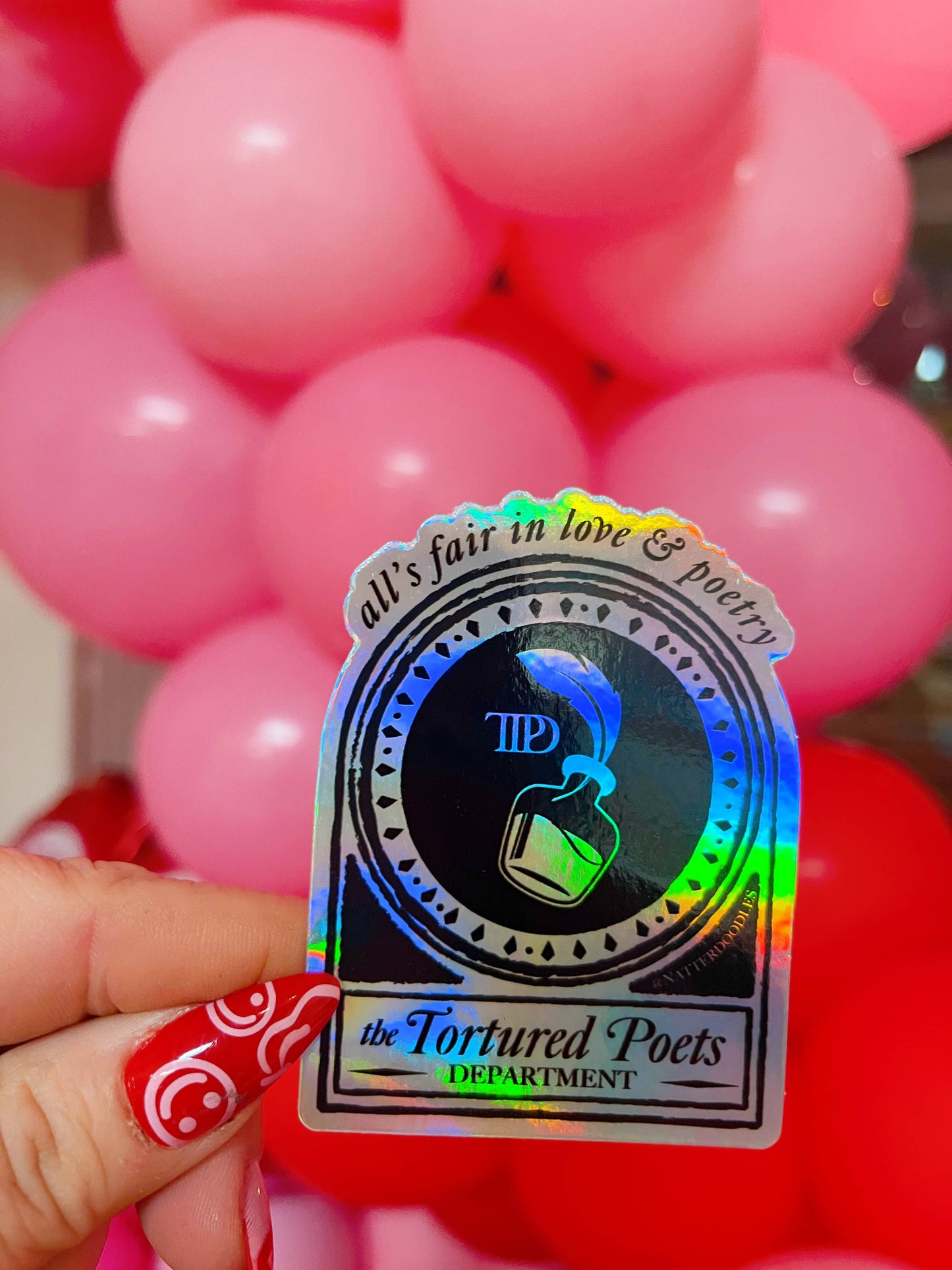 NatterDoodle - The Tortured Poets Department - Taylor Swift Vinyl Sticker: Single