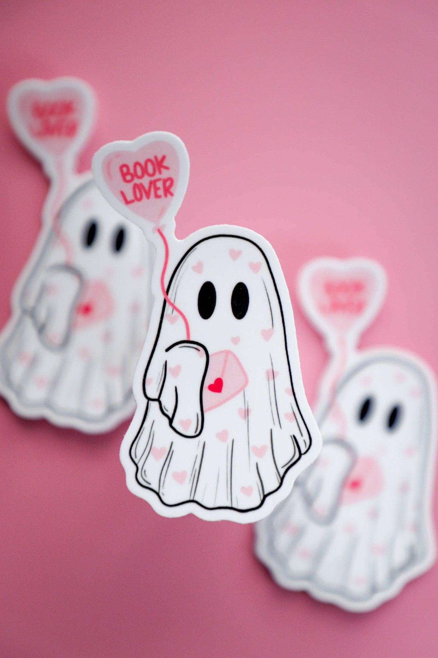 Furever Booked - Book Lover Ghost Sticker