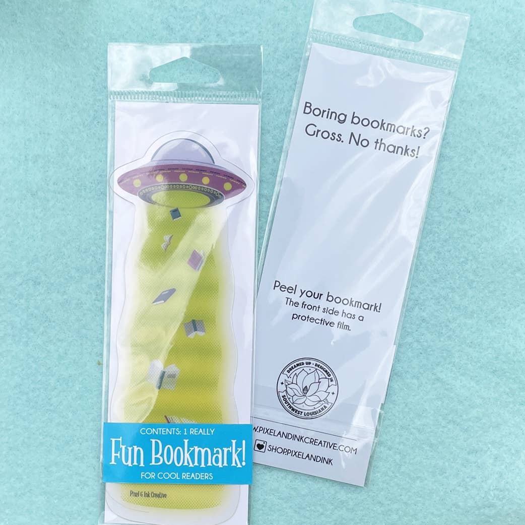 Pixel & Ink Creative - UFO Bookmark – A Sci-Fi Spin on Bookish Fun