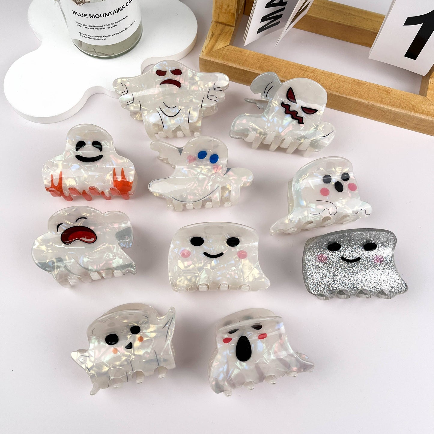 mildstyles - White Ghost Halloween Hair Clip: GhostE