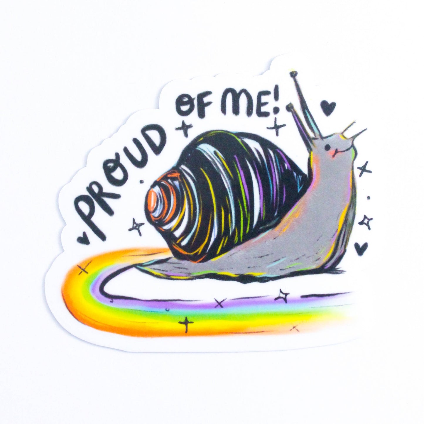 Amy Hartelust Art and Illustration - Rainbow Snail Vinyl Sticker