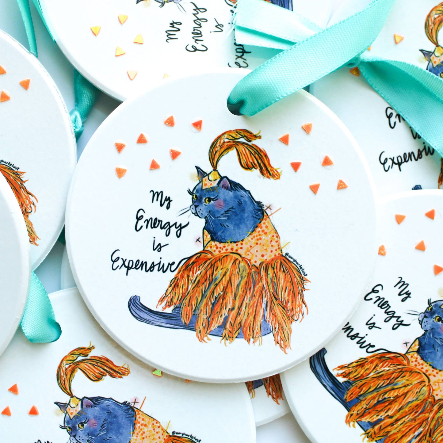 Amy Hartelust Art and Illustration - Showgirl Ceramic Ornament