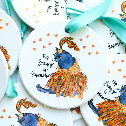 Amy Hartelust Art and Illustration - Showgirl Ceramic Ornament