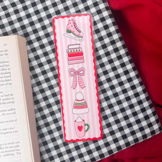 Cozy Reads Shop - Winter Skates Bookmark: Tassel