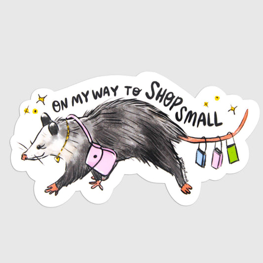 Amy Hartelust Art and Illustration - Shop Small Possum Vinyl Sticker