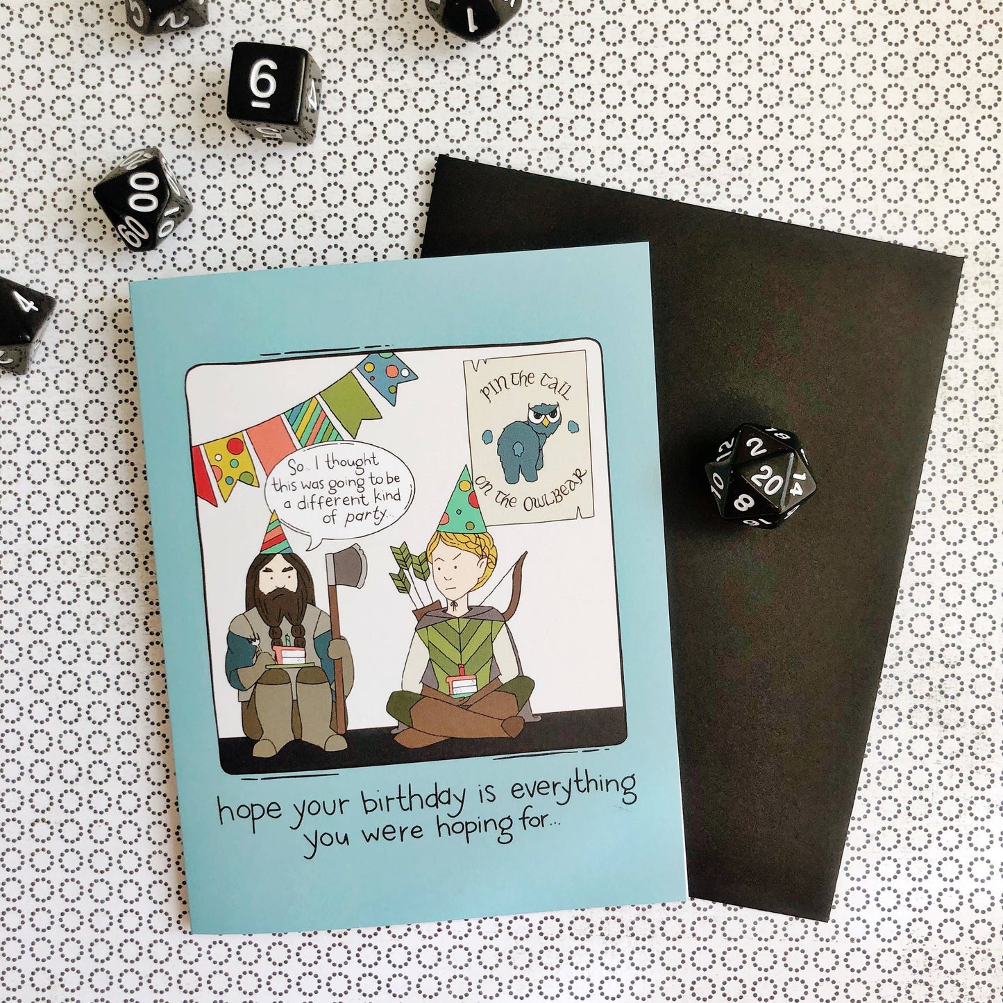 Storymakers Trading Co. - A different kind of party - D&D/RPG birthday card