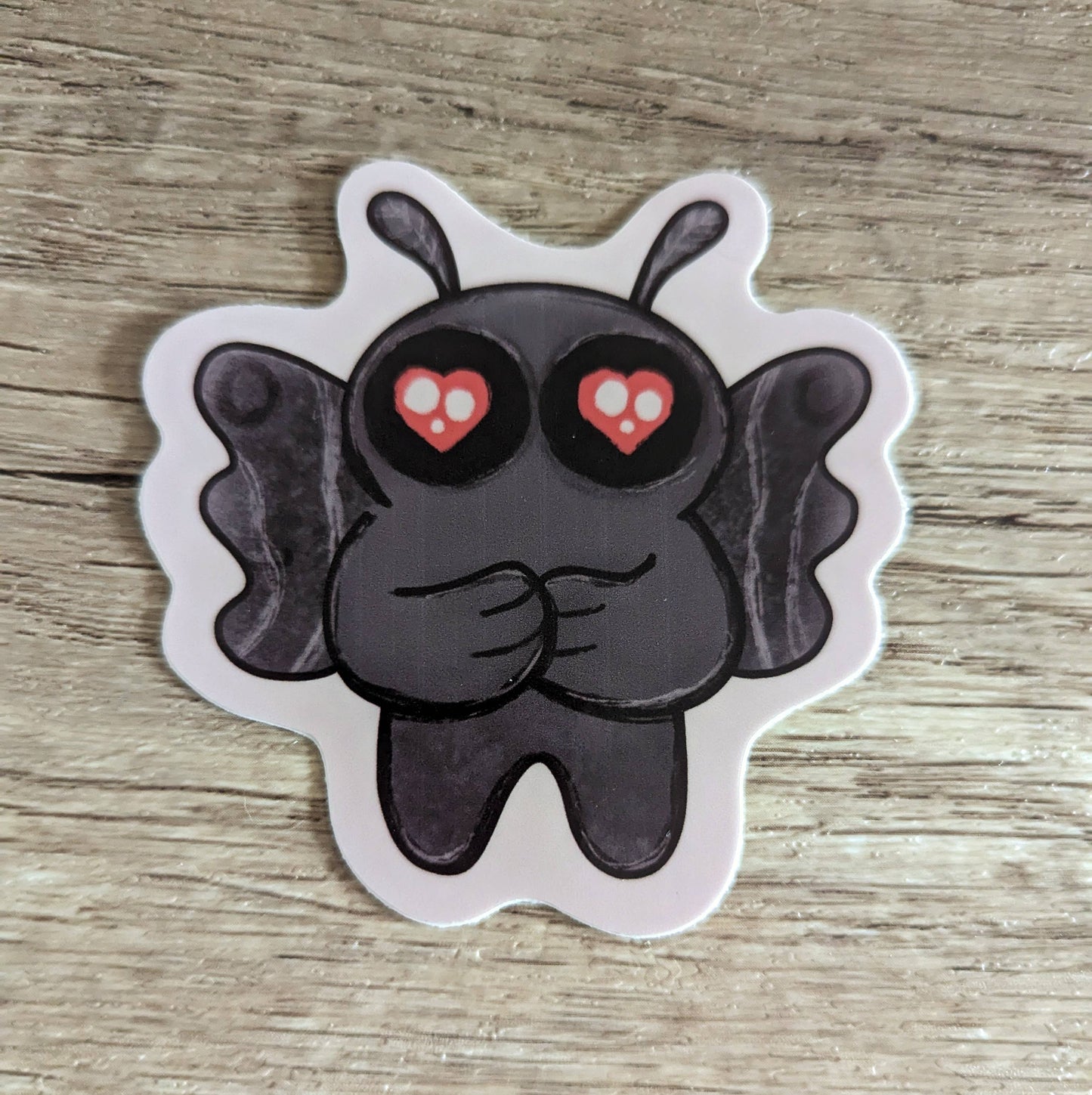 Sadsquatch - Mothman - Spooky Cute Cryptid Cryptozoology Vinyl Sticker