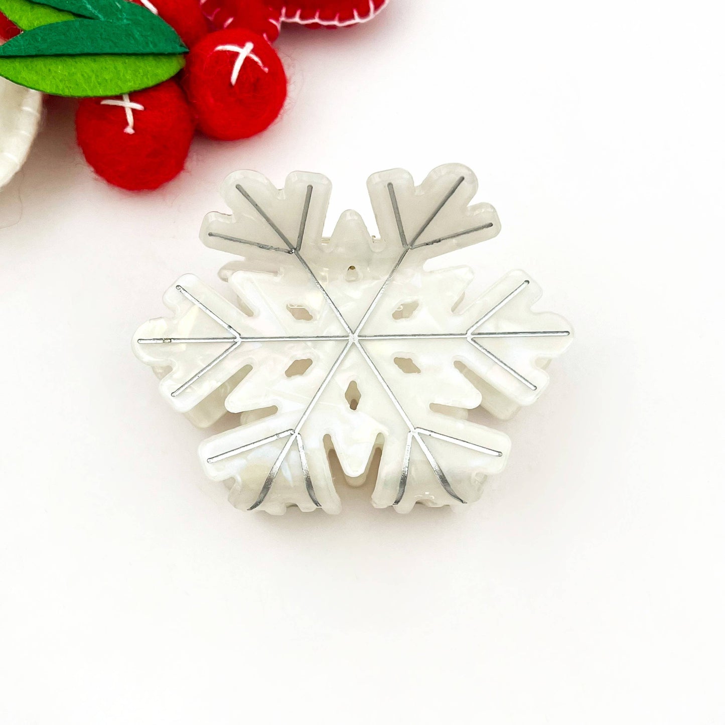 mildstyles - Christmas Festive Acrylic Printed Hair Claw: H