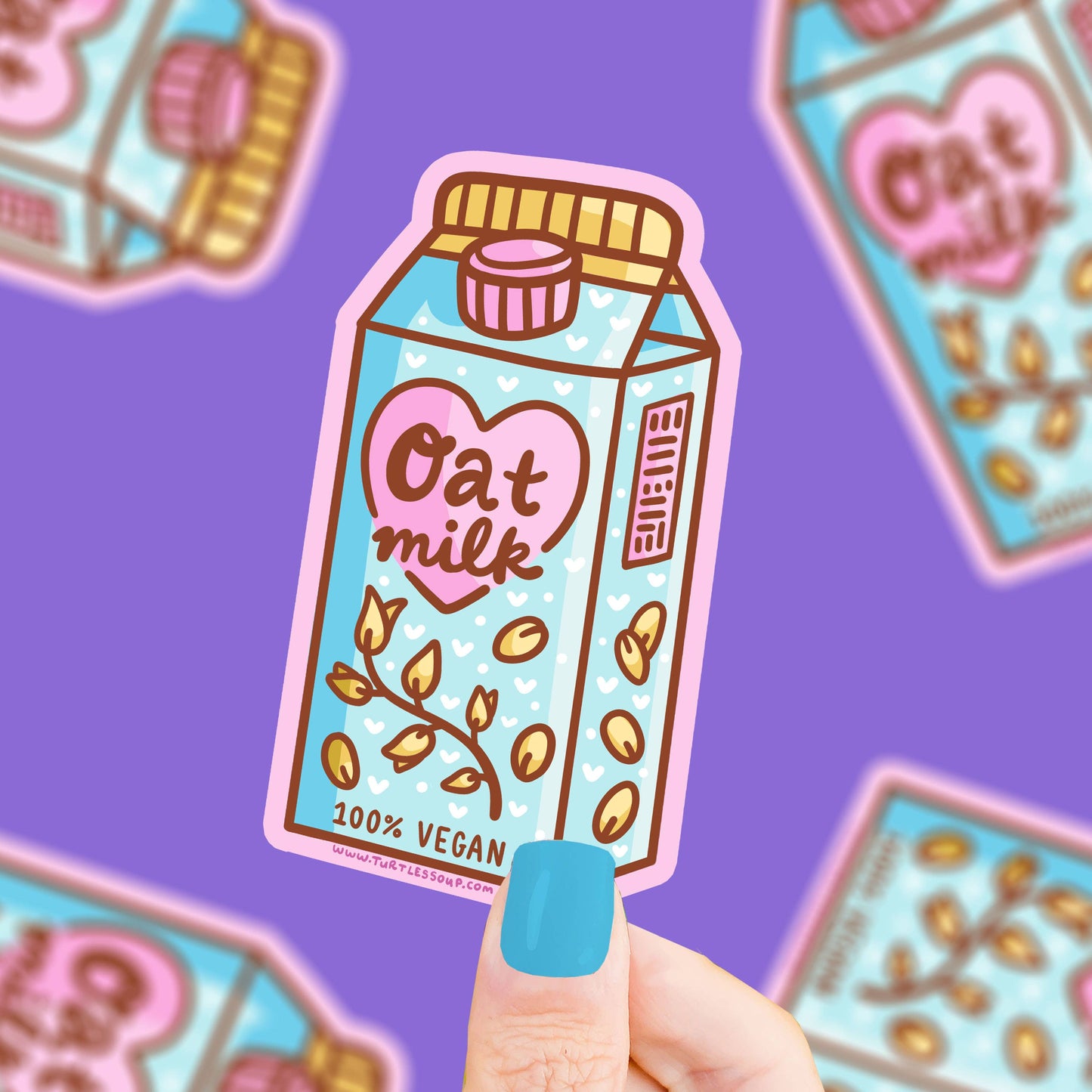 Turtle's Soup - Oat Milk Carton Vegan Vegetarian Vinyl Sticker