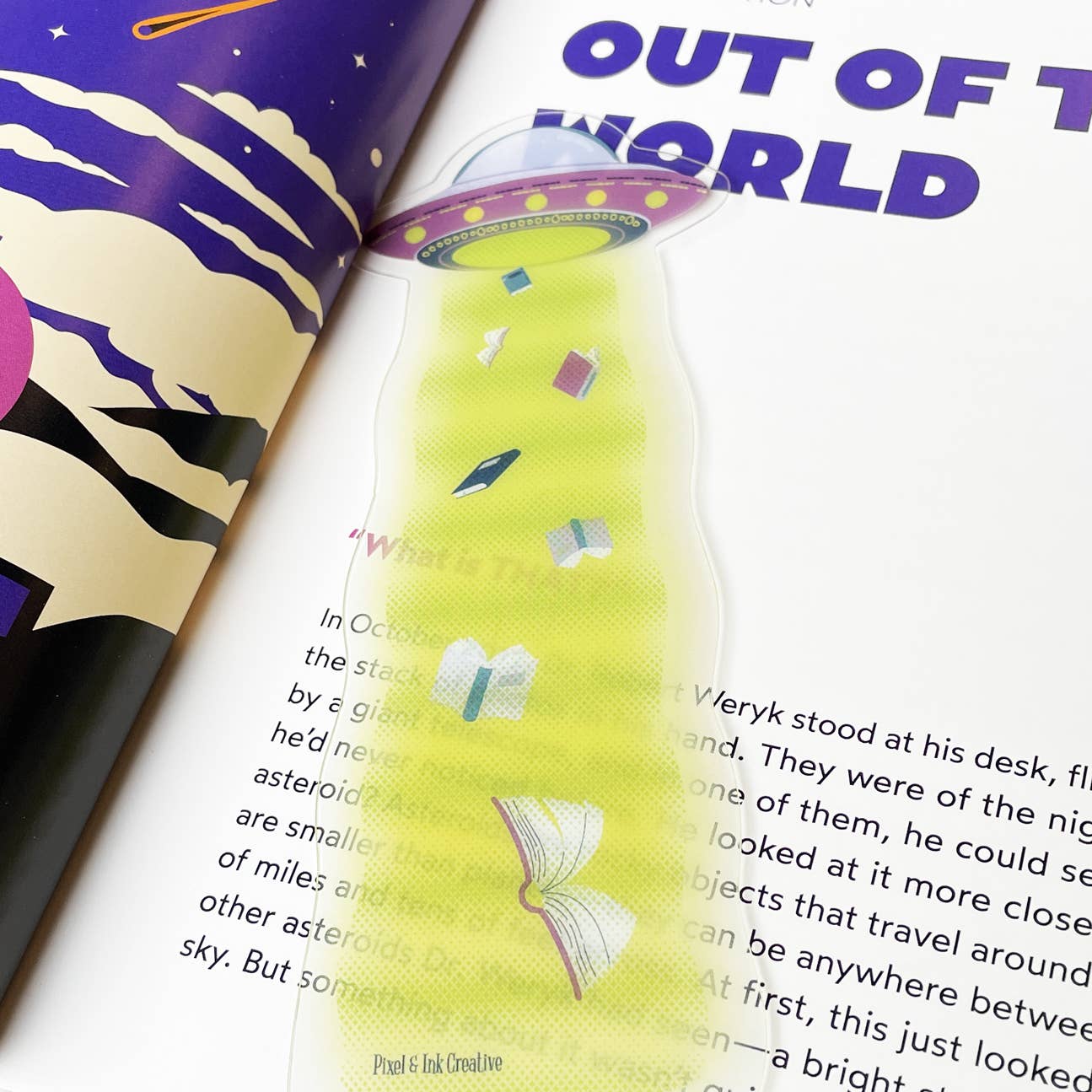 Pixel & Ink Creative - UFO Bookmark – A Sci-Fi Spin on Bookish Fun