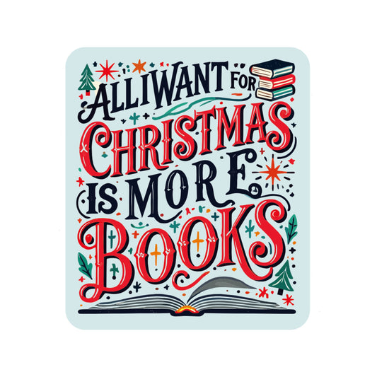 Juju and Moxie - Holiday Book Read Decoration Cute High Quality Vinyl Sticker