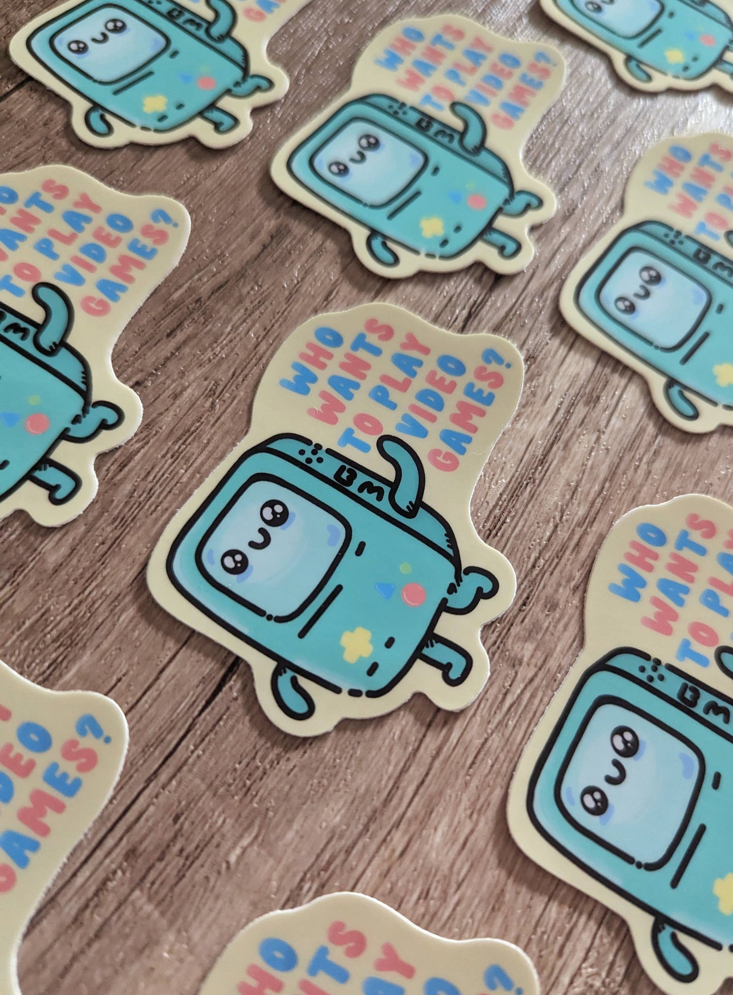 Sadsquatch - BMO Video Games - Cute Adventure Time Vinyl Sticker