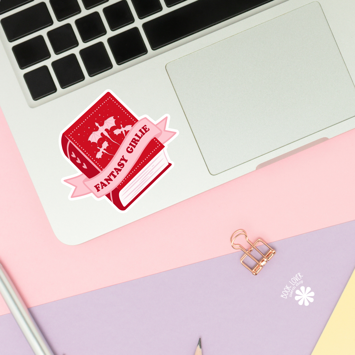 Book Lover Merch Shop - Fantasy Girlie Stickers / Bookish Stickers / Book Lover Gift: 3''