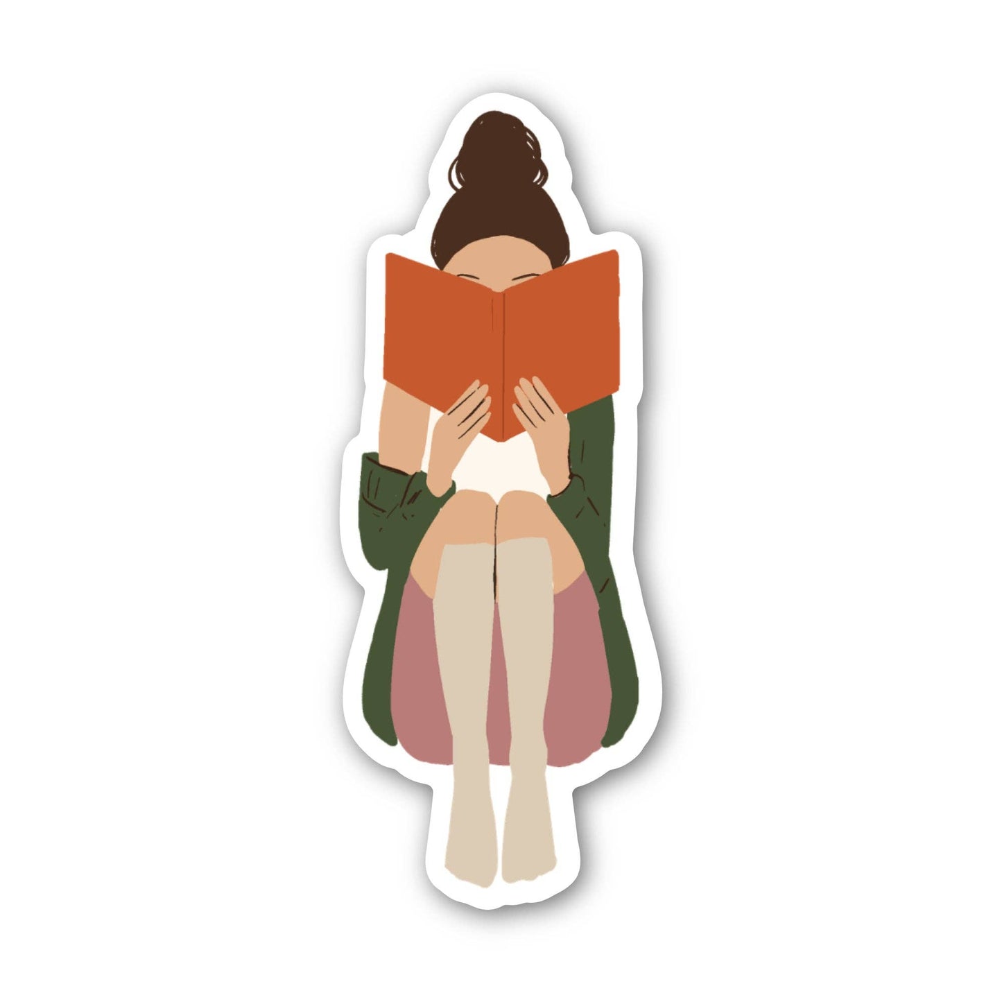 CheerNotes Greeting Cards & Stationery - Nose in a Book Sticker - Fair