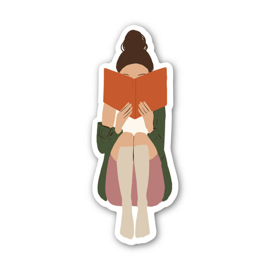 CheerNotes Greeting Cards & Stationery - Nose in a Book Sticker - Fair