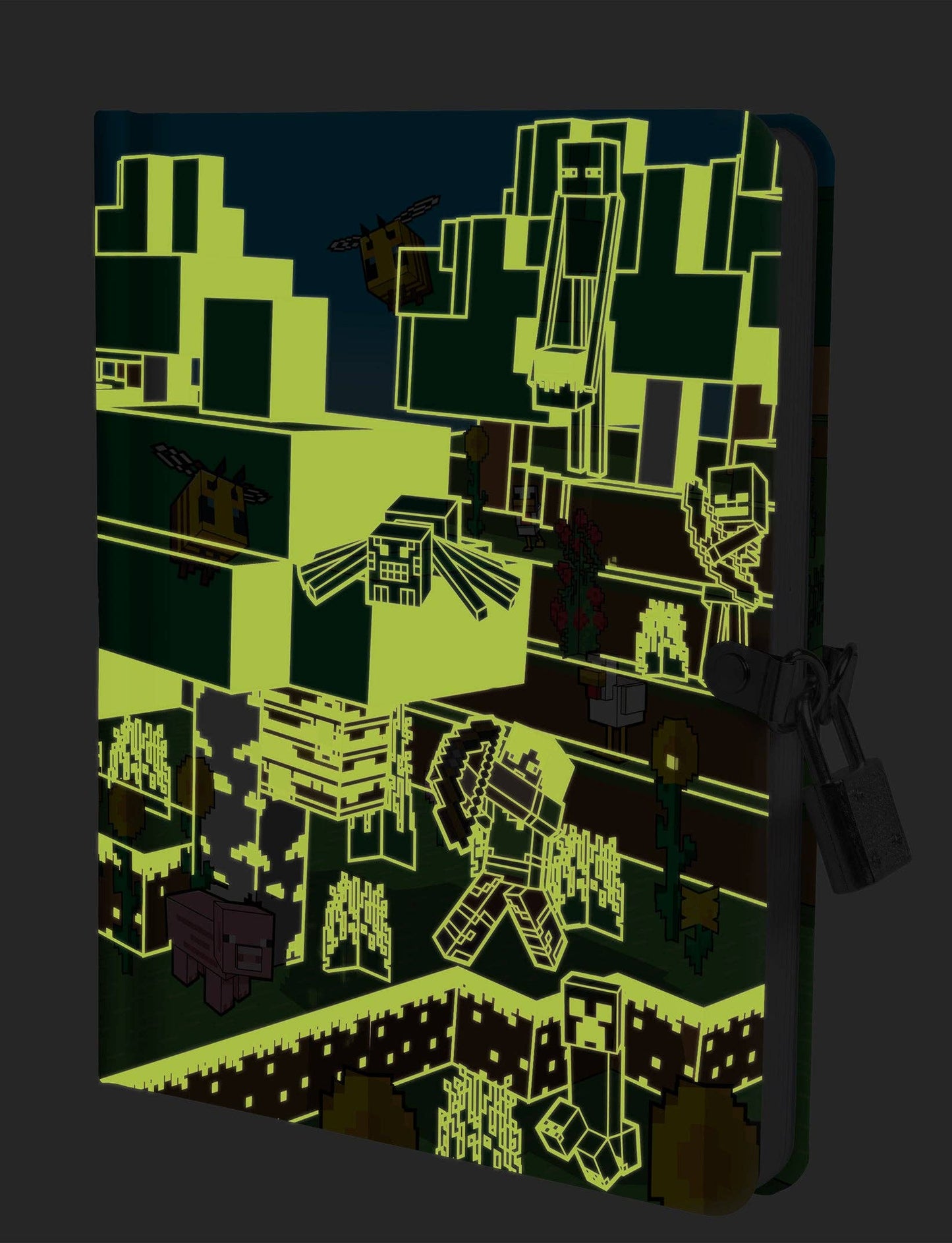 Insight Editions - Minecraft: Mobs Glow-in-the-Dark Lock & Key Diary